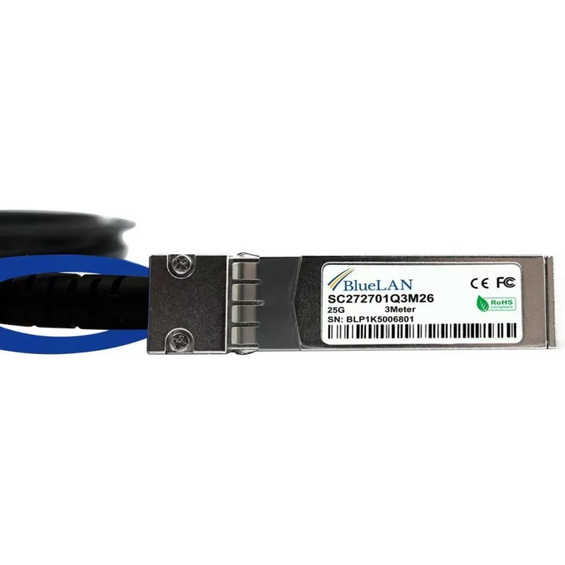 BlueLAN 980-9I63V-00A005 Cable de cobre direct attach SFP28 25G compatible, 5 m, pasivo 980-9I63V-00A005-BL