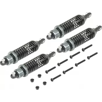 Reely RE-7083021 Set de amortiguadores de aluminio rellenos de aceite (2 uds., 90 mm, azul)