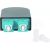 BLUELAN BlueOptics Adaptador loopback de fibra óptica OM3 50/125µm multimodo SC/UPC dúplex, aqua/turquesa, férula de cerámica, -40°C a +85°C (BOLBSCOM3)