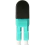 BLUELAN BlueOptics Adaptador loopback de fibra óptica multimodo OM3 LC/UPC dúplex, aqua, férula de cerámica, -40°C a +85°C BOLBLCOM3