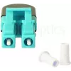 BLUELAN BlueOptics Adaptador loopback de fibra óptica multimodo OM3 LC/UPC dúplex, aqua, férula de cerámica, -40°C a +85°C BOLBLCOM3
