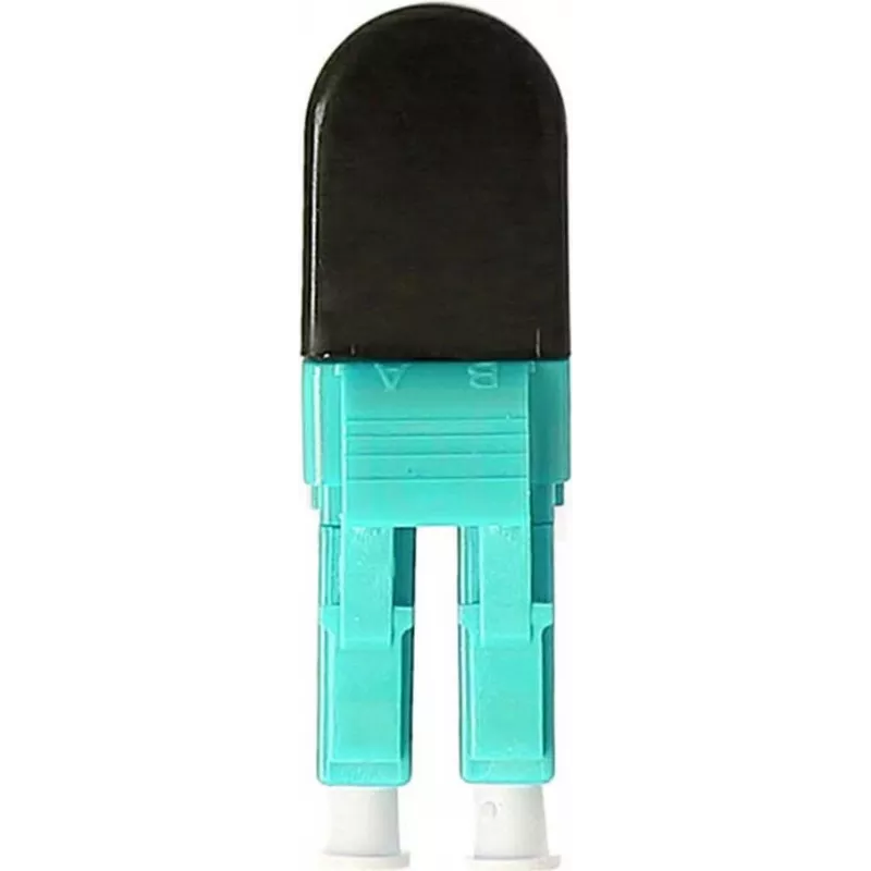 BLUELAN BlueOptics Adaptador loopback de fibra óptica multimodo OM3 LC/UPC dúplex, aqua, férula de cerámica, -40°C a +85°C BOLBLCOM3