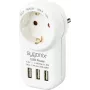 Sygonix SY-4755856 Adaptador intermedio con 2 puertos USB blanco