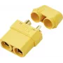 Reely RE-7471836 Conector hembra de batería XT90 chapado en oro (1 ud.)