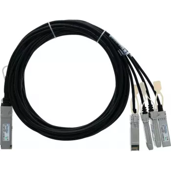 BlueLAN Cable breakout Direct Attach QSFP 40GBASE-CR4 a 4x10GBASE-CR SFP+ pasivo, 2m, AWG30, compatible con Dell 470-ABXQ 470-ABXQ-BL