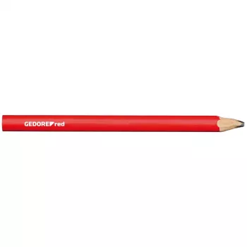 Gedore RED 3301432 Lápiz de carpintero, ovalado, rojo, 175 mm, pack de 12