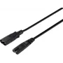 Sygonix SY-5043436 Cable alargador de corriente negro 2 m (SY-5043436)