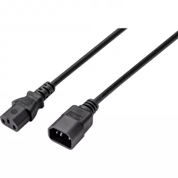 Sygonix SY-5044234 Cable alargador para aparatos fríos, C14 a C13, 3,5 m, negro