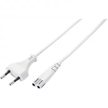 Sygonix SY-5044236 Cable de alimentación blanco 3 m Schuko a IEC C13