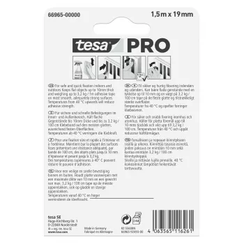 tesa Montage PRO Transparente 66965-00000-00 Cinta de montaje 1,5 m x 19 mm