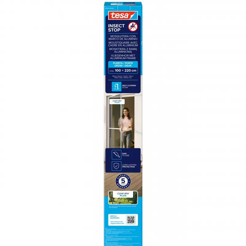 tesa Insect Stop Puerta mosquitera blanca 1,0 x 2,2 m (55192-00100-00)