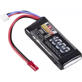 Reely Batería LiPo 7,4V 1000mAh 2S 25C Softcase con conector BEC RE-7849758