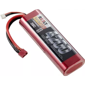 Reely batería LiPo 7,4V 4200mAh 2S 20C Hardcase T-Plug RE-7851471
