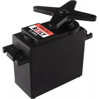 Reely servo estándar servo analógico engranajes de plástico conector JR (RE-6751239)