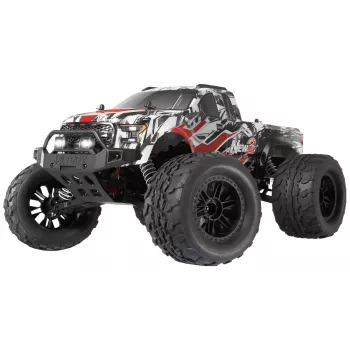 Reely New2 Super Combo Brushless 1:10 RC monster truck eléctrico 4WD 100% RTR 2,4 GHz con batería, cargador y pilas para el emisor (RE-7766676)