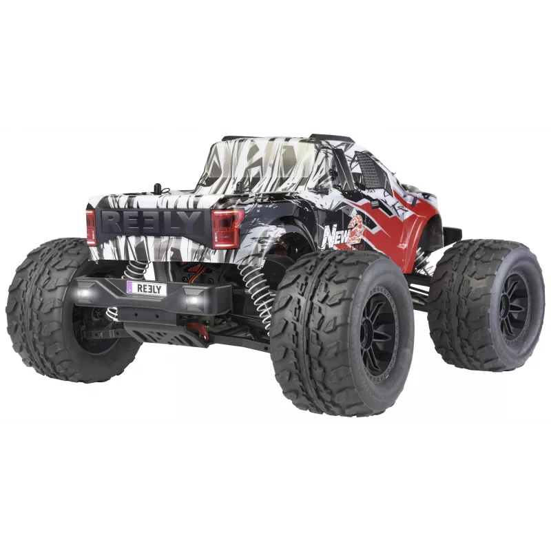 Reely New2 Super Combo Brushless 1:10 RC monster truck eléctrico 4WD 100% RTR 2,4 GHz con batería, cargador y pilas para el emisor (RE-7766676)