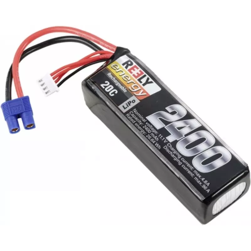 Reely batería LiPo 11,1V 2400mAh 3S 20C Softcase EC3 (RE-7853469)