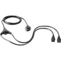 SYGONIX SY-5178378 cable divisor en Y de alimentación IEC C14 a 2x IEC C13, 2m, negro