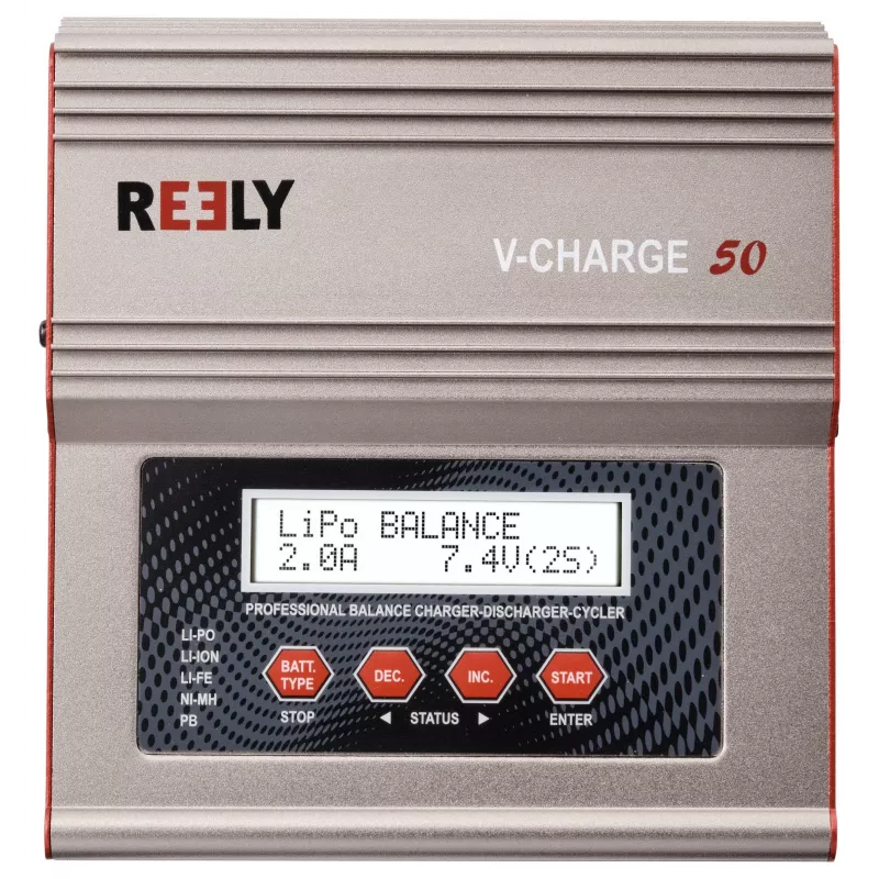 Reely V-Charge 50 Cargador multifunción 50W AC/DC LiPo NiMH NiCd Pb con balancer RE-8264340