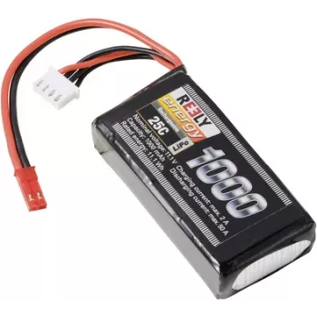 Reely Batería LiPo 11,1V 1000mAh 3S 25C Softcase BEC (RE-7845957)