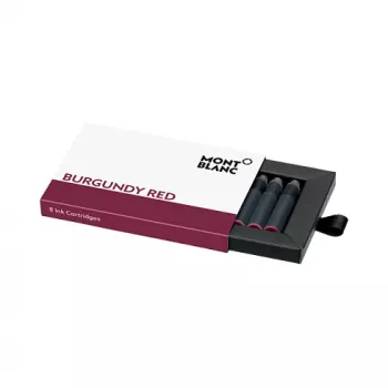Montblanc Cartuchos de tinta borgoña para pluma estilográfica, pack de 8 (105199)