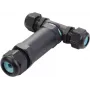 Sygonix SY-5516050 Conector de cables resistente a la intemperie con bornes de tornillo, IP68, 3 polos, negro