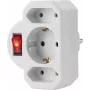 Sygonix SY-4673744 Regleta de enchufes Schuko 3 tomas con interruptor iluminado - blanca