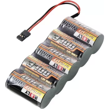 Reely Batería NiMH RC 6 V 3700 mAh 5 celdas Sub-C Side-by-Side conector JR RE-7856835
