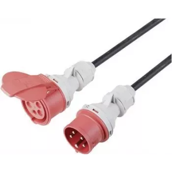 SYGONIX SY-5244050 Cable de extensión resistente a la intemperie 10m, 16A, IP44, negro