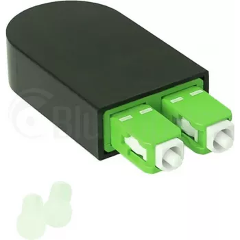 BLUELAN BlueOptics Adaptador de bucle de fibra óptica OM5 50/125µm multimodo SC/UPC dúplex verde lima férula de cerámica -40°C a +85°C (BOLBSCOM5)