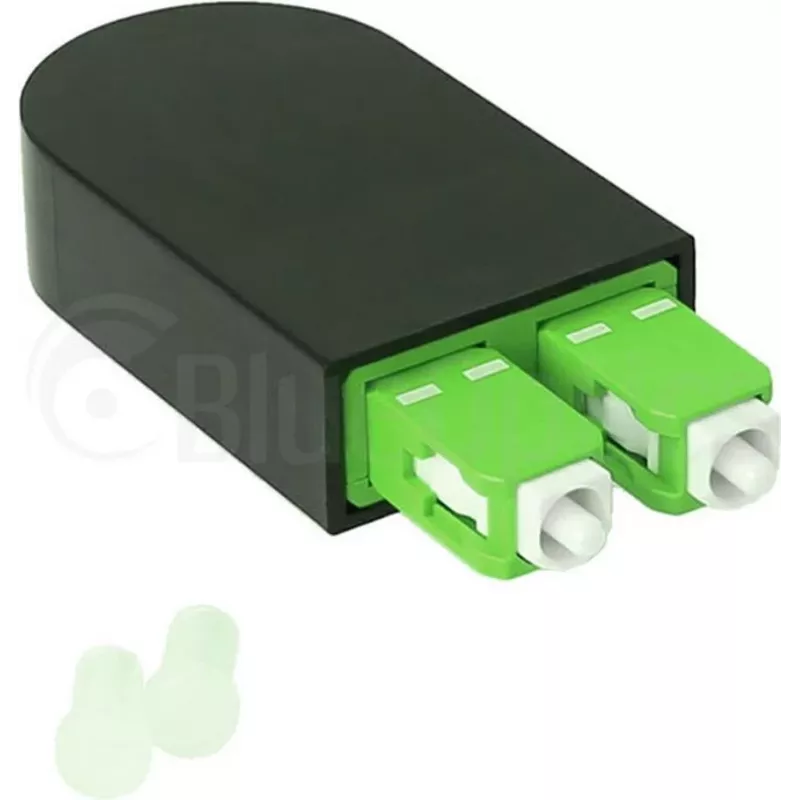 BLUELAN BlueOptics Adaptador de bucle de fibra óptica OM5 50/125µm multimodo SC/UPC dúplex verde lima férula de cerámica -40°C a +85°C (BOLBSCOM5)