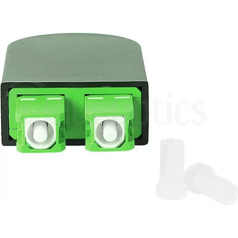 BLUELAN BlueOptics Adaptador de bucle de fibra óptica OM5 50/125µm multimodo SC/UPC dúplex verde lima férula de cerámica -40°C a +85°C (BOLBSCOM5)