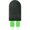 BLUELAN BlueOptics Adaptador de bucle de fibra óptica OM5 50/125µm multimodo SC/UPC dúplex verde lima férula de cerámica -40°C a +85°C (BOLBSCOM5)