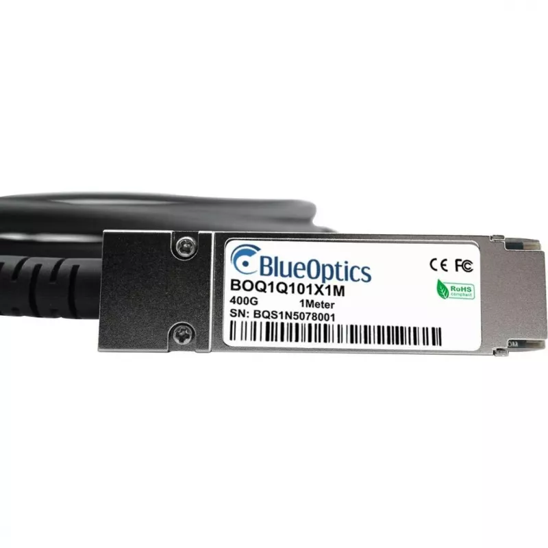 BlueLAN Cable Direct Attach QSFP112 pasivo, 400GBASE Ethernet, Infiniband, 1 metro (BOQ1Q101X1M-BL)