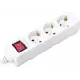 Sygonix BT-2372210 Regleta de 3 tomas con interruptor iluminado, blanca, cable de 1,5 m