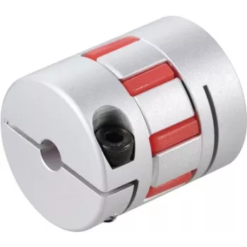 Reely Acoplamiento de eje rígido para eje de 6 mm, diámetro exterior 30 mm, aluminio, plateado (RE-8660205)