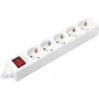 Sygonix BT-2372211 Regleta de 5 tomas con interruptor, blanca, cable de 1,5 m
