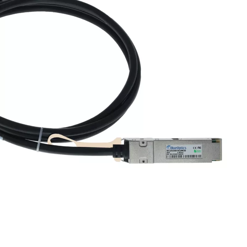 BlueLAN X4DACBL2-BL Cable Direct Attach Breakout pasivo 40GBASE-CR4 QSFP a 4x10GBASE-CR SFP+ compatible con Intel, 2 m, AWG30