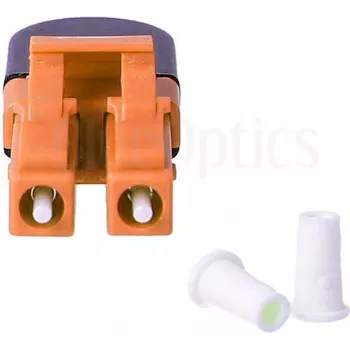 BLUELAN BlueOptics Adaptador loopback de fibra óptica OM2 LC/UPC dúplex férula de cerámica -40°C a +85°C (BOLBLCOM2)