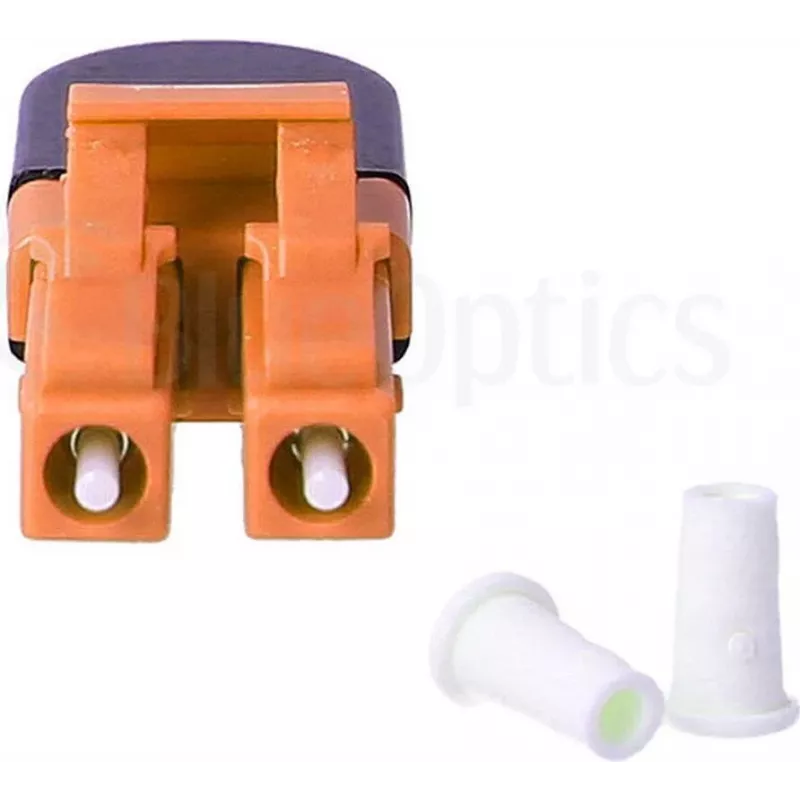 BLUELAN BlueOptics Adaptador loopback de fibra óptica OM2 LC/UPC dúplex férula de cerámica -40°C a +85°C (BOLBLCOM2)