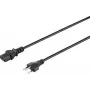 Sygonix SY-5042720 Cable de alimentación IEC C13, enchufe Schuko acodado CEE 7/7 a conector hembra IEC C13, 2 m, negro
