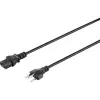 Sygonix SY-5042720 Cable de alimentación IEC C13, enchufe Schuko acodado CEE 7/7 a conector hembra IEC C13, 2 m, negro
