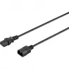 Sygonix SY-5042726 Cable de alimentación IEC C14 a C13 0,5 m negro