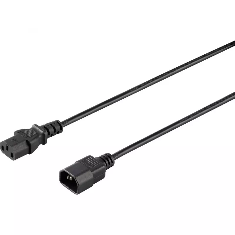 Sygonix SY-5042726 Cable de alimentación IEC C14 a C13 0,5 m negro