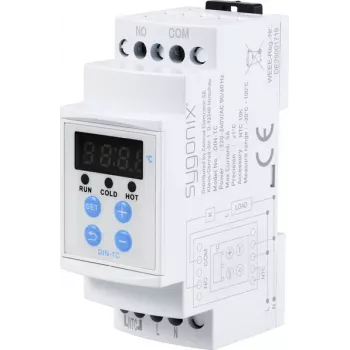 Sygonix SY-5984674 Termostato para carril DIN -20 a +100 °C para calefacción y refrigeración