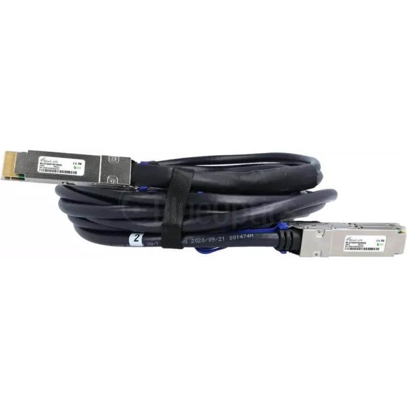 BlueLAN Cable Direct Attach Breakout 200Gb/s QSFP56 a 2x100Gb/s QSFP56 Infiniband HDR, 3 m, AWG26 (MCP7H50-H003R26-BL)