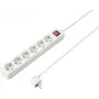 Sygonix SY-4891008 Regleta con interruptor, 3 tomas, cable de 1,5 m, blanca