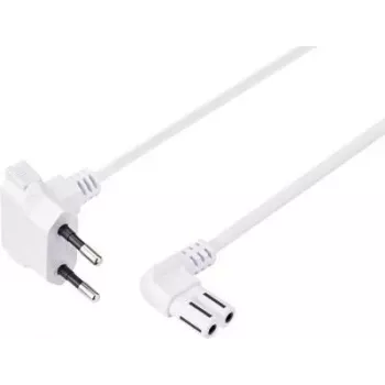Cable de alimentación Sygonix SY-5043434 CEE 7/16 a IEC C7 blanco 1,5 m