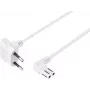 Cable de alimentación Sygonix SY-5043434 CEE 7/16 a IEC C7 blanco 1,5 m