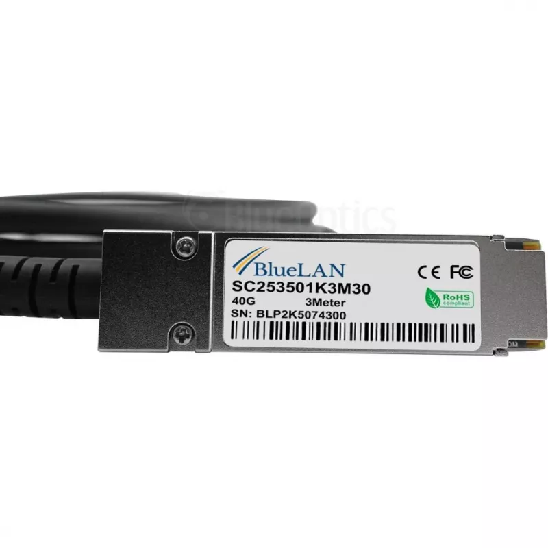 Cable breakout Direct Attach pasivo QSFP+ 40G a 4x10G SFP+ BlueLAN, 5 m, 26 AWG, compatible con NVIDIA L45593-D178-B50 L45593-D178-B50-BL